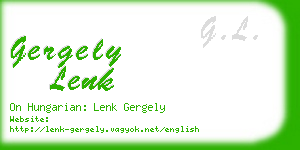 gergely lenk business card